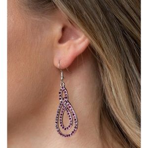 NEW‼️ Purple Rhinestone Earrings